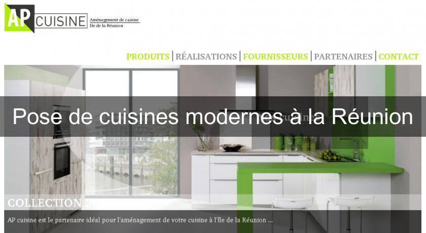 Pose de cuisines modernes à la Réunion Pose de cuisines modernes à la Réunion