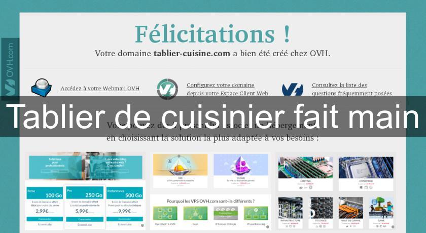 Tablier de cuisinier fait main Tablier de cuisinier fait main
