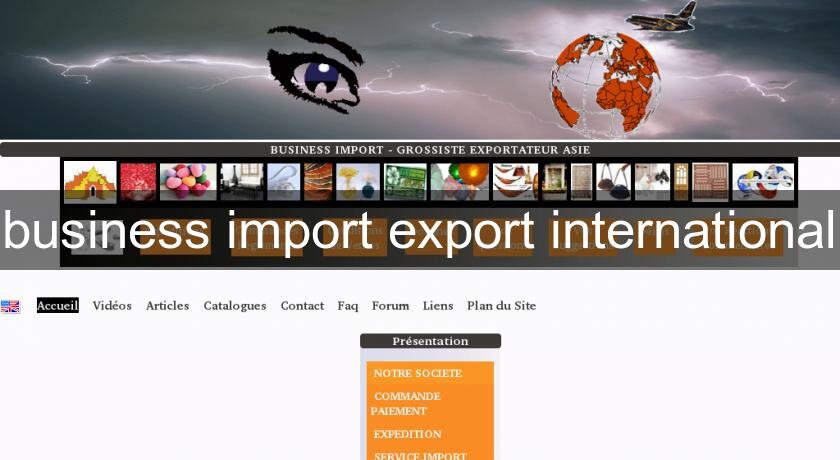 business import export international business import export international
