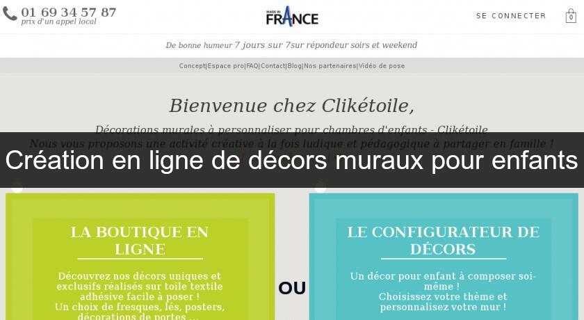 Création en ligne de décors muraux pour enfants Création en ligne de décors muraux pour enfants
