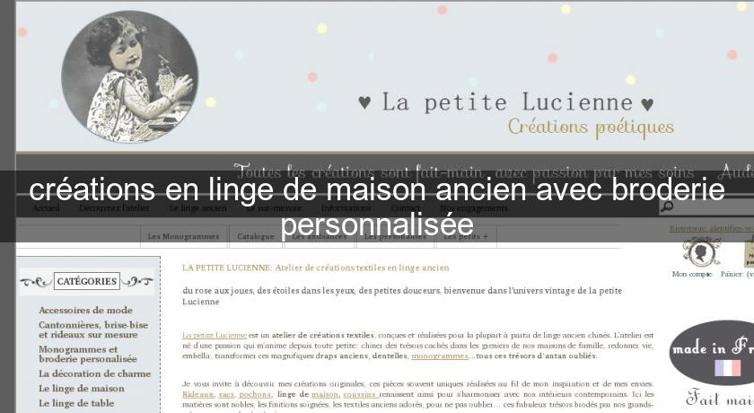 créations en linge de maison ancien avec broderie personnalisée créations en linge de maison ancien avec broderie personnalisée