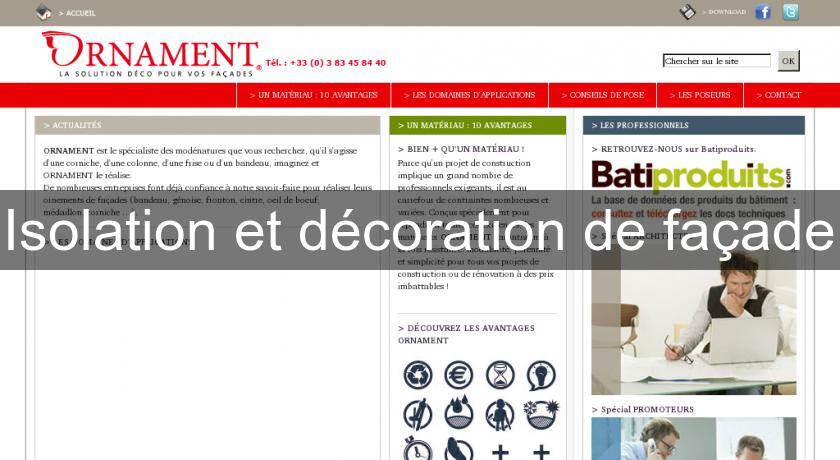 Isolation et décoration de façade Isolation et décoration de façade