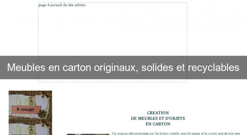 Meubles en carton originaux, solides et recyclables Meubles en carton originaux, solides et recyclables