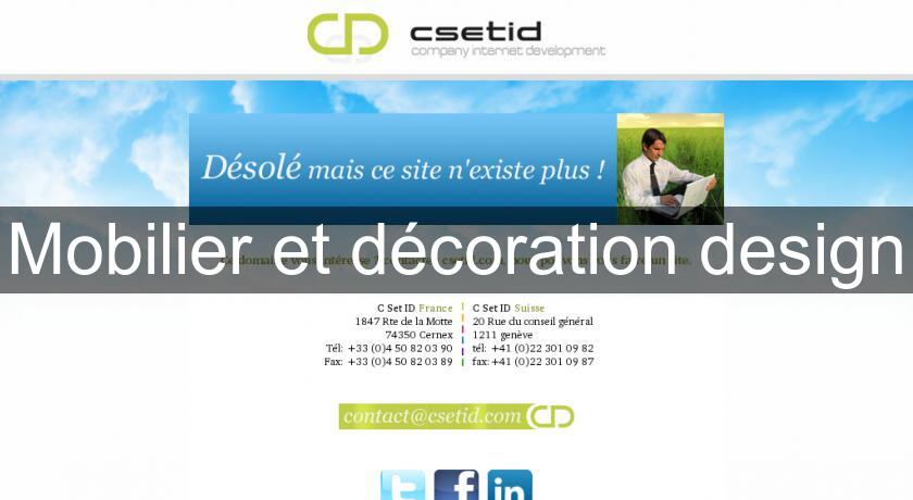 Mobilier et décoration design Mobilier et décoration design