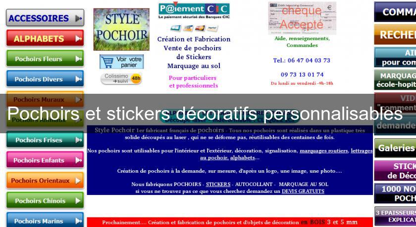 Pochoirs et stickers décoratifs personnalisables Pochoirs et stickers décoratifs personnalisables