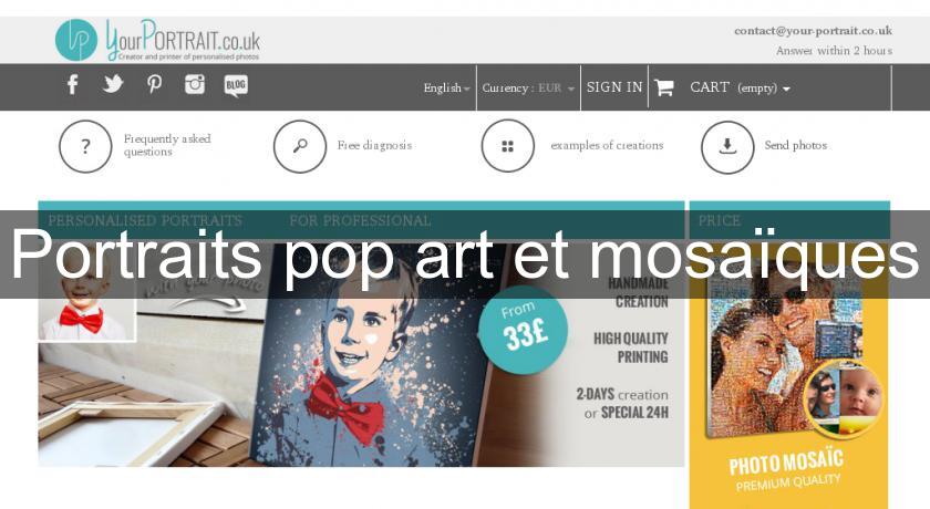 Portraits pop art et mosaïques Portraits pop art et mosaïques