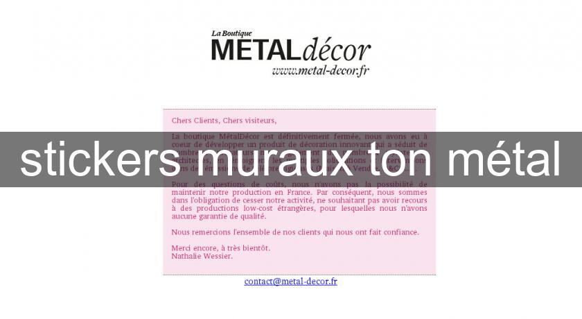 stickers muraux ton métal stickers muraux ton métal
