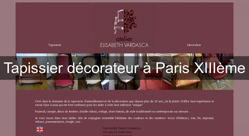 Tapissier décorateur à Paris XIIIème Tapissier décorateur à Paris XIIIème