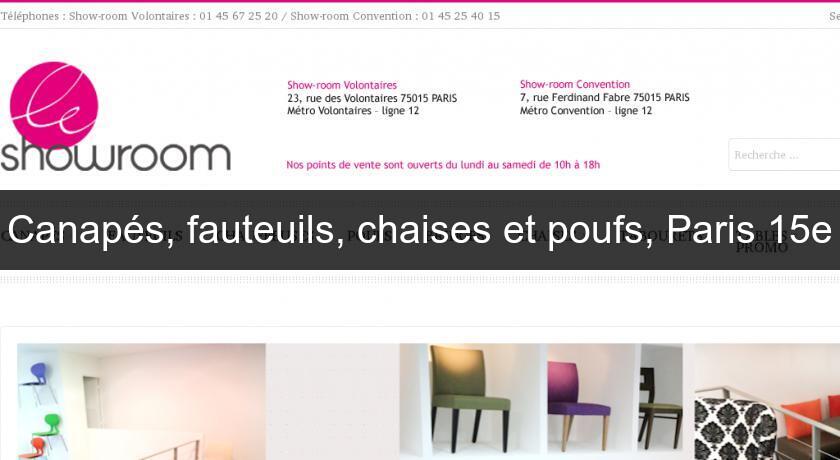 Canapés, fauteuils, chaises et poufs, Paris 15e Canapés, fauteuils, chaises et poufs, Paris 15e