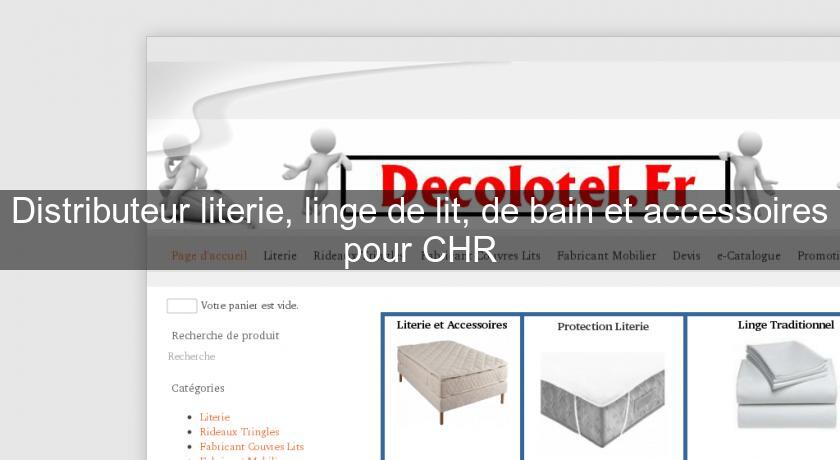 Distributeur literie, linge de lit, de bain et accessoires pour CHR Distributeur literie, linge de lit, de bain et accessoires pour CHR