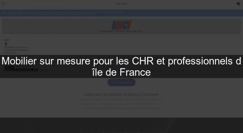 Mobilier sur mesure pour les CHR et professionnels d'île de France Mobilier sur mesure pour les CHR et professionnels d'île de France