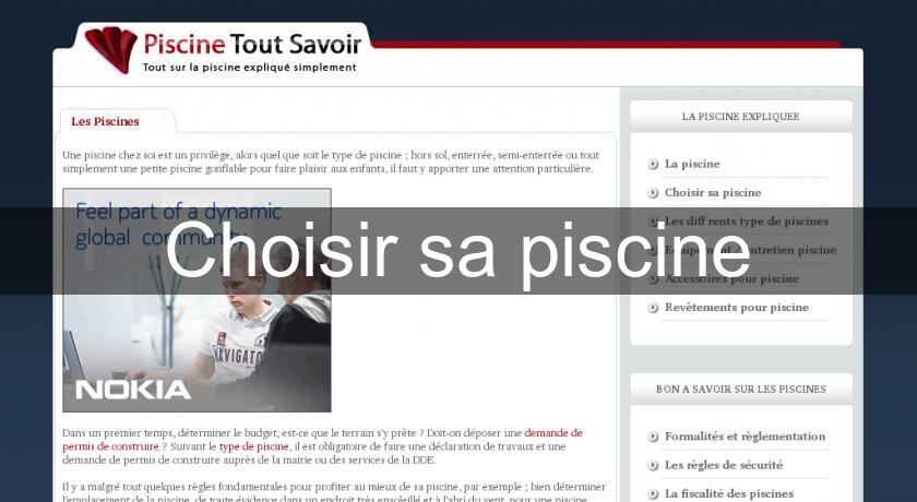 Choisir sa piscine Choisir sa piscine