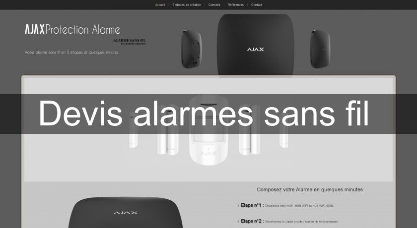 Devis alarmes sans fil Devis alarmes sans fil