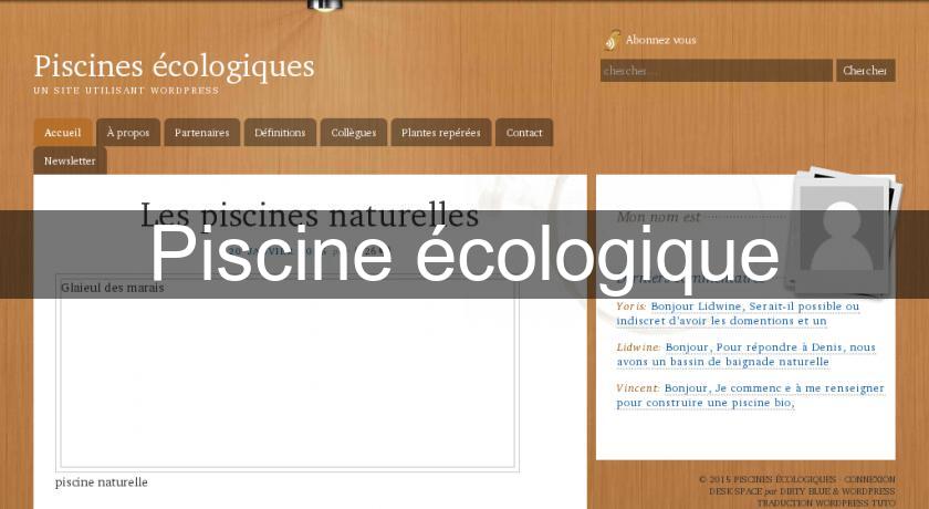 Piscine écologique Piscine écologique