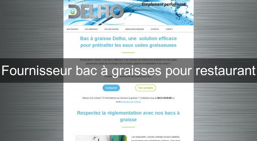 Fournisseur bac à graisses pour restaurant Fournisseur bac à graisses pour restaurant