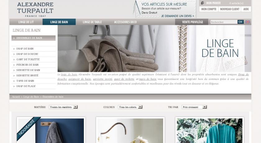 Linge de bain de qualité en coton peigné Linge de bain de qualité en coton peigné