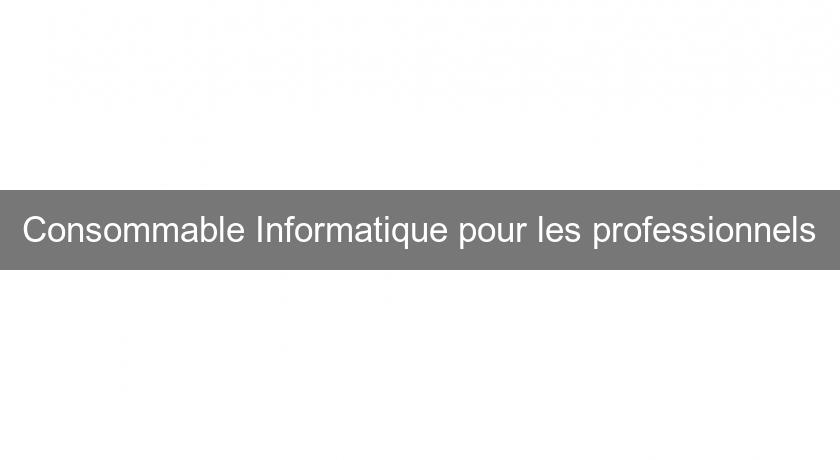 Consommable Informatique pour les professionnels Consommable Informatique pour les professionnels