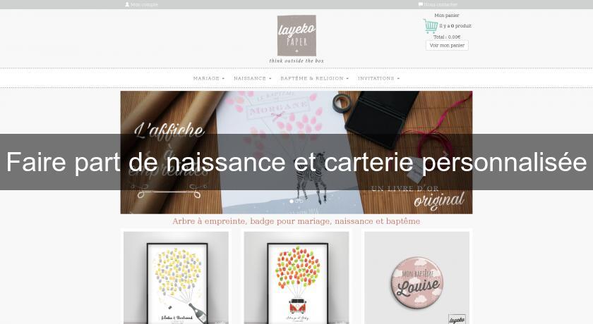 Faire part de naissance et carterie personnalisée Faire part de naissance et carterie personnalisée
