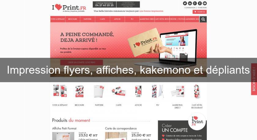 Impression flyers, affiches, kakemono et dépliants Impression flyers, affiches, kakemono et dépliants