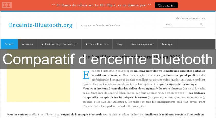 Comparatif d'enceinte Bluetooth Comparatif d'enceinte Bluetooth