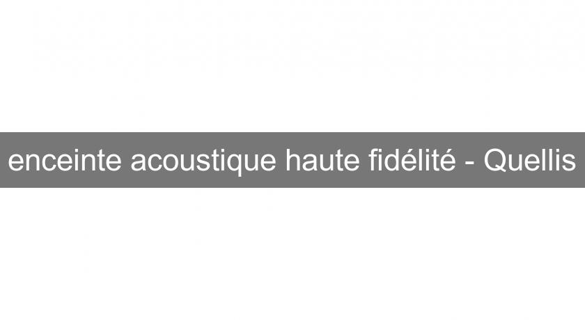 enceinte acoustique haute fidélité - Quellis enceinte acoustique haute fidélité - Quellis