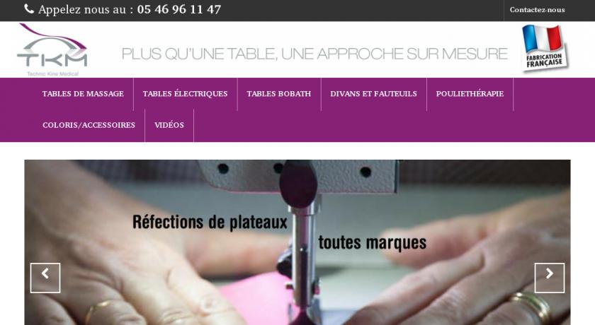 Fabricant tables médicales - TKM - Technic Kiné Medical Fabricant tables médicales - TKM - Technic Kiné Medical