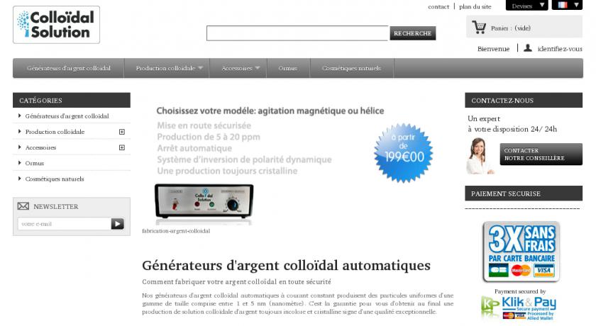 Générateur d'argent colloidal Générateur d'argent colloidal