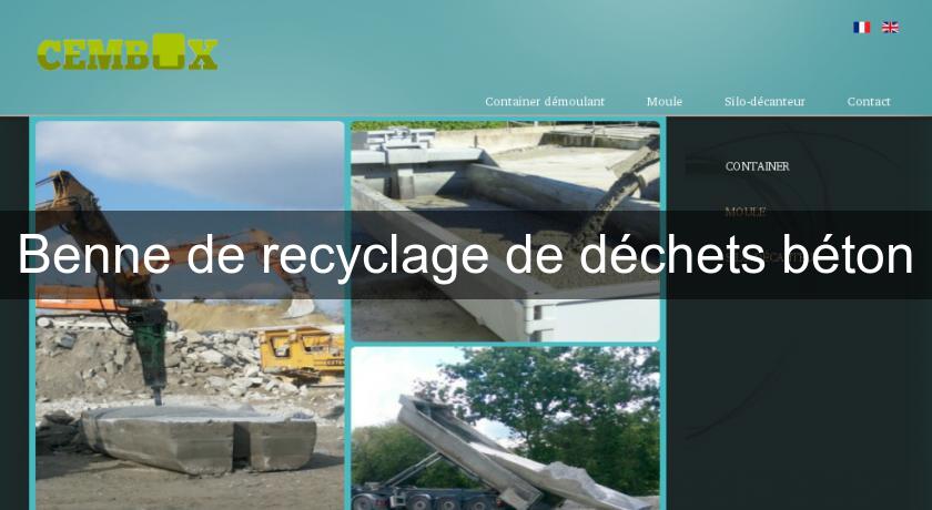 Benne de recyclage de déchets béton Benne de recyclage de déchets béton