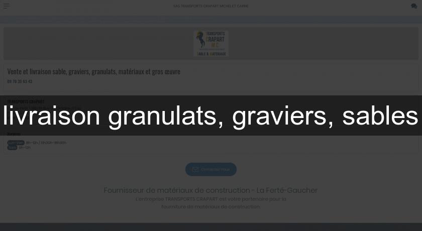 livraison granulats, graviers, sables livraison granulats, graviers, sables