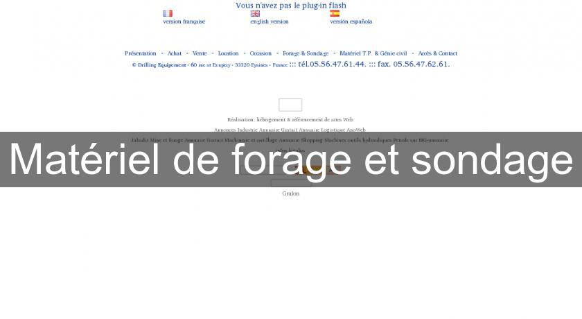 Matériel de forage et sondage Matériel de forage et sondage