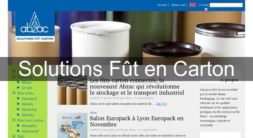 Solutions Fût en Carton Solutions Fût en Carton