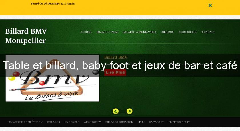 Table et billard, baby foot et jeux de bar et café Table et billard, baby foot et jeux de bar et café