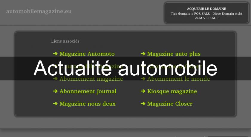 Actualité automobile Actualité automobile