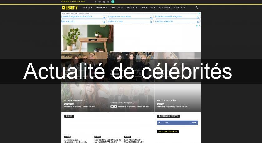 Actualité de célébrités Actualité de célébrités