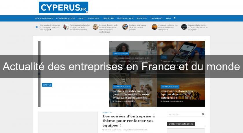 Actualité des entreprises en France et du monde Actualité des entreprises en France et du monde