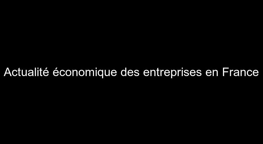 Actualité économique des entreprises en France Actualité économique des entreprises en France