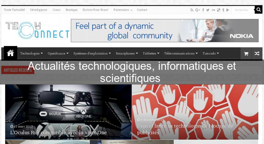 Actualités technologiques, informatiques et scientifiques Actualités technologiques, informatiques et scientifiques