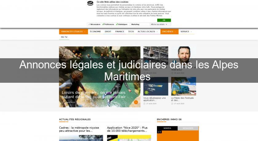 Annonces légales et judiciaires dans les Alpes Maritimes Annonces légales et judiciaires dans les Alpes Maritimes