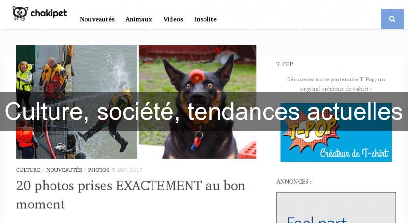 Culture, société, tendances actuelles Culture, société, tendances actuelles