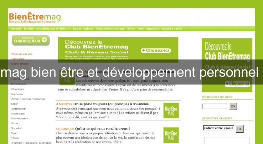 mag bien être et développement personnel mag bien être et développement personnel
