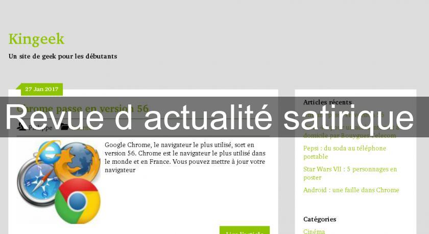 Revue d'actualité satirique Revue d'actualité satirique