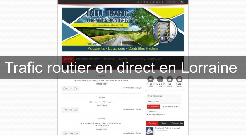 Trafic routier en direct en Lorraine Trafic routier en direct en Lorraine