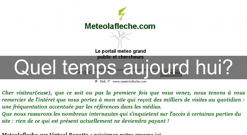 Quel temps aujourd'hui? Quel temps aujourd'hui?