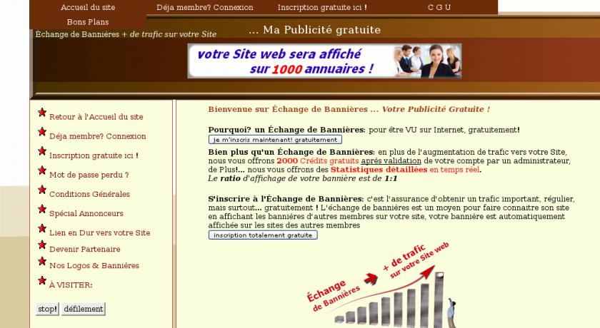 Échange de Bannières + de trafic sur votre site Échange de Bannières + de trafic sur votre site