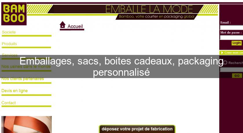 Emballages, sacs, boites cadeaux, packaging personnalisé Emballages, sacs, boites cadeaux, packaging personnalisé