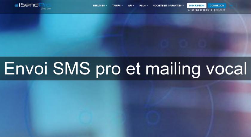 Envoi SMS pro et mailing vocal Envoi SMS pro et mailing vocal