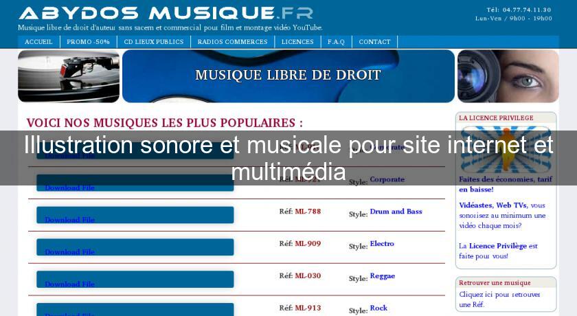 Illustration sonore et musicale pour site internet et multimédia Illustration sonore et musicale pour site internet et multimédia