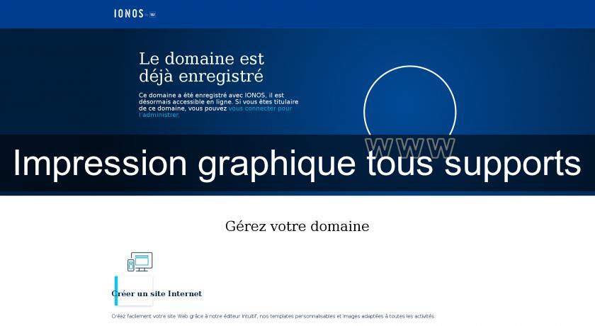 Impression graphique tous supports Impression graphique tous supports