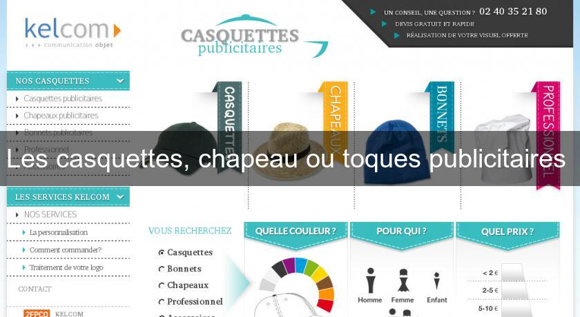 Les casquettes, chapeau ou toques publicitaires Les casquettes, chapeau ou toques publicitaires