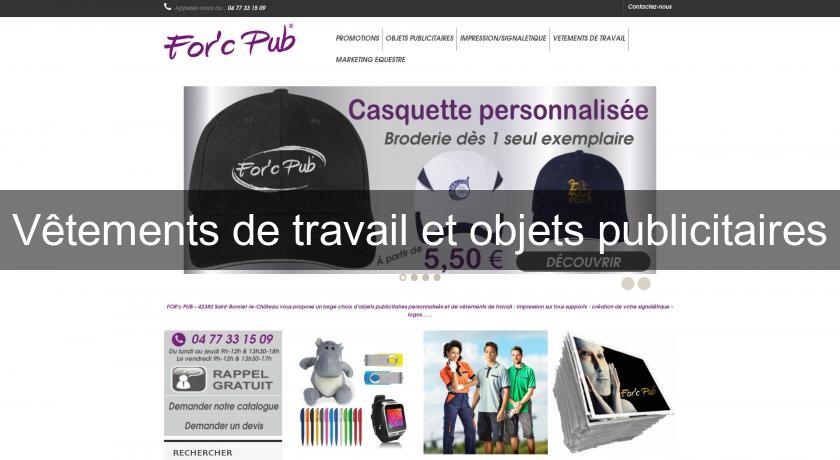 Vêtements de travail et objets publicitaires Vêtements de travail et objets publicitaires